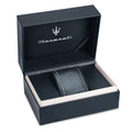 Maserati Stile Skeleton Chronograph Blue Dial Grey Steel Strap Watch for Men - R8873642012