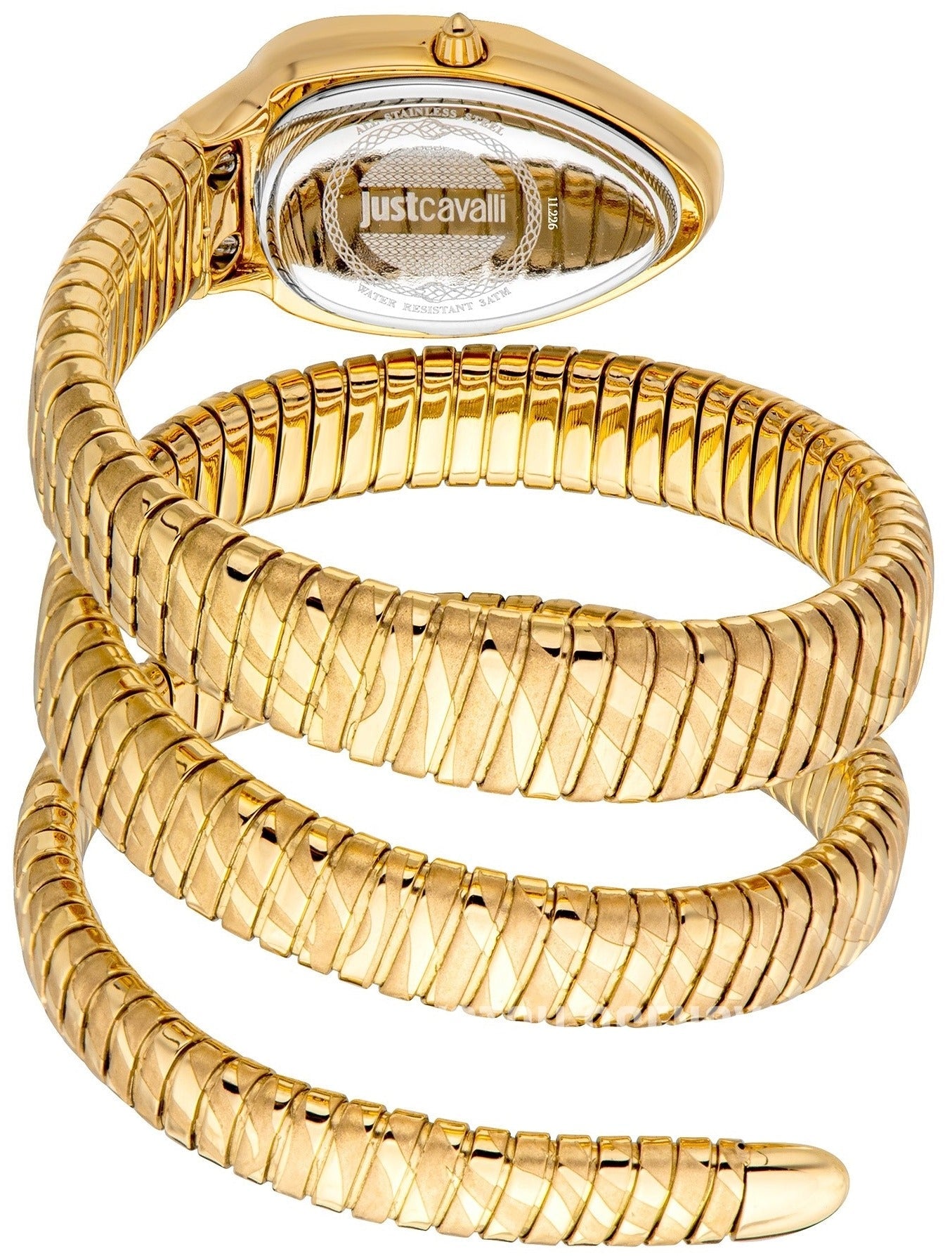 Just Cavalli Cosenza Green Dial Gold Steel Strap Watch for Women - JC1L232M0035