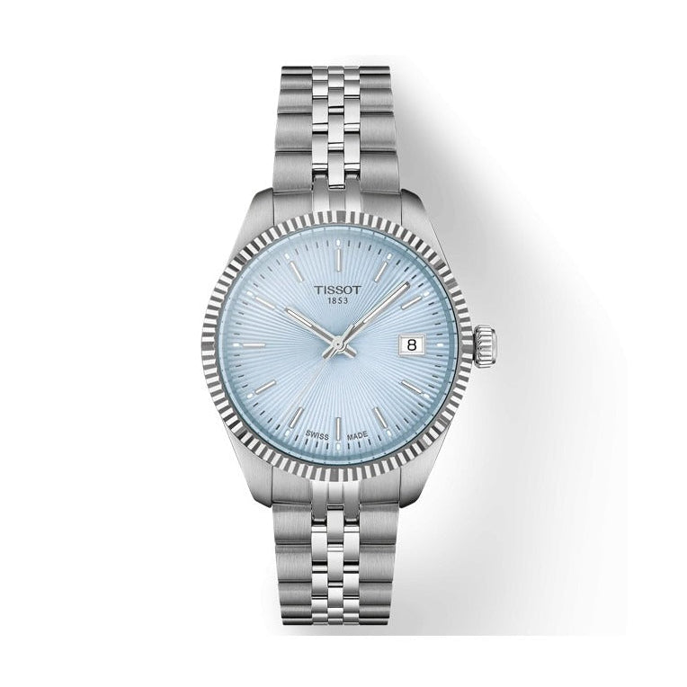 Tissot Ballade Quartz Blue Dial Silver Steel Strap Watch for Women - T156.210.11.351.00