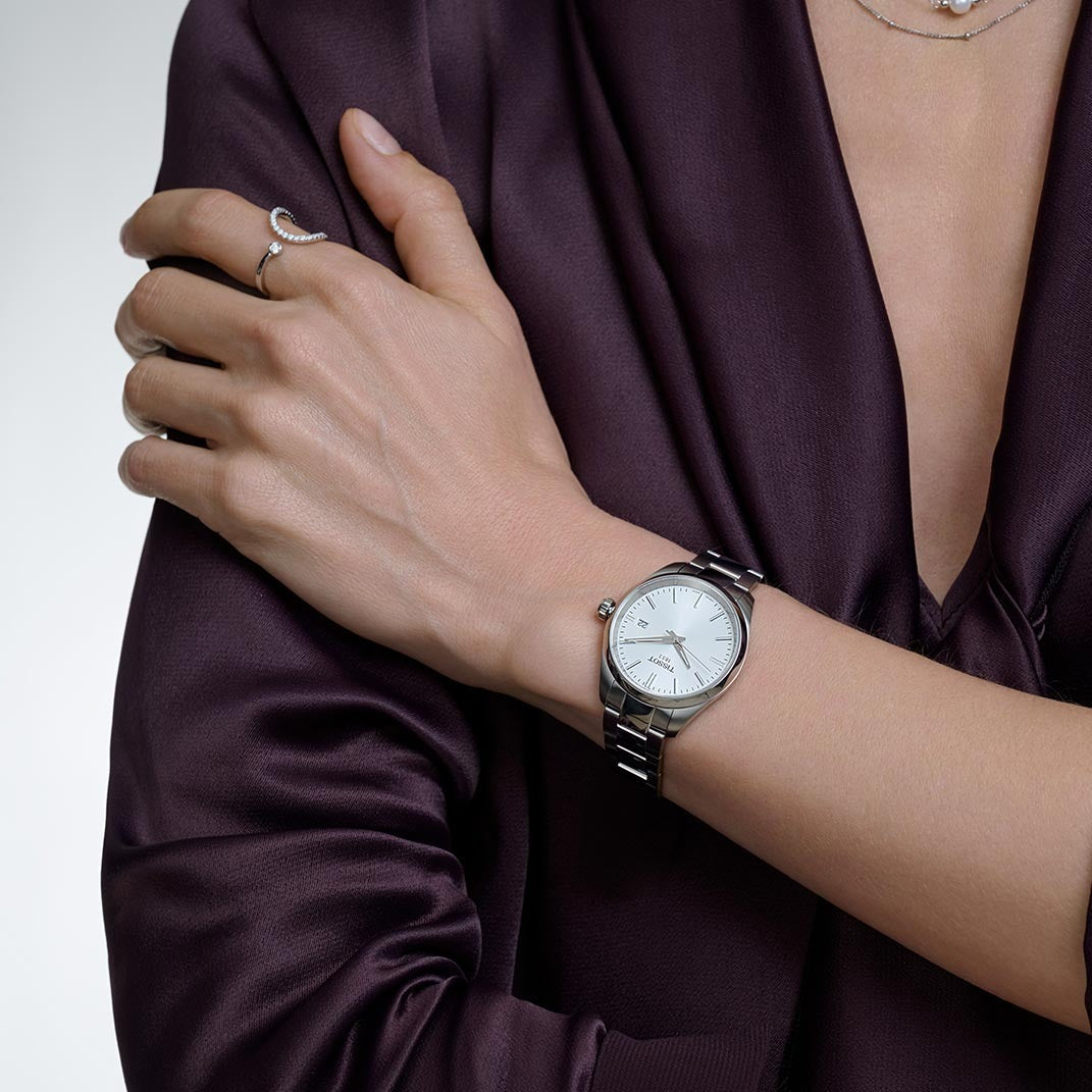 Tissot PR 100 Quartz Silver Dial Silver Steel Strap Watch for Women - T150.210.11.031.00