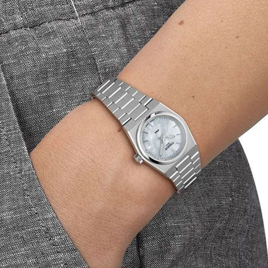 Tissot PRX Quartz Mother of Pearl Dial Silver Steel Strap Watch for Women - T137.010.11.111.00