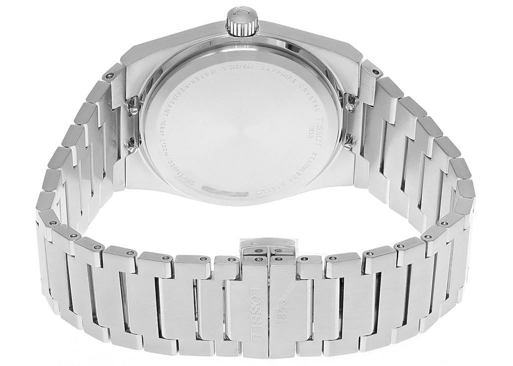 Tissot PRX Quartz Red Dial Silver Steel Strap Watch for Women - T137.210.11.421.00