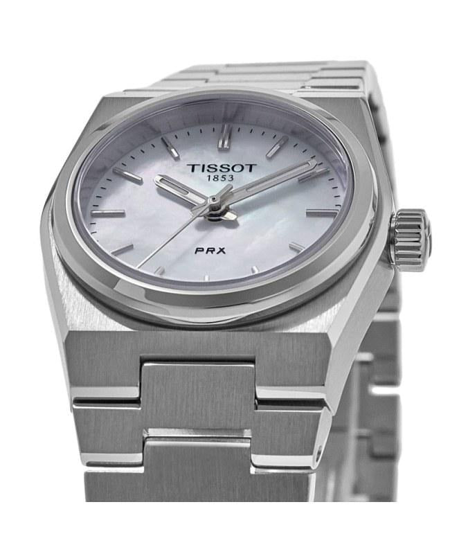 Tissot PRX Quartz Mother of Pearl Dial Silver Steel Strap Watch for Women - T137.010.11.111.00