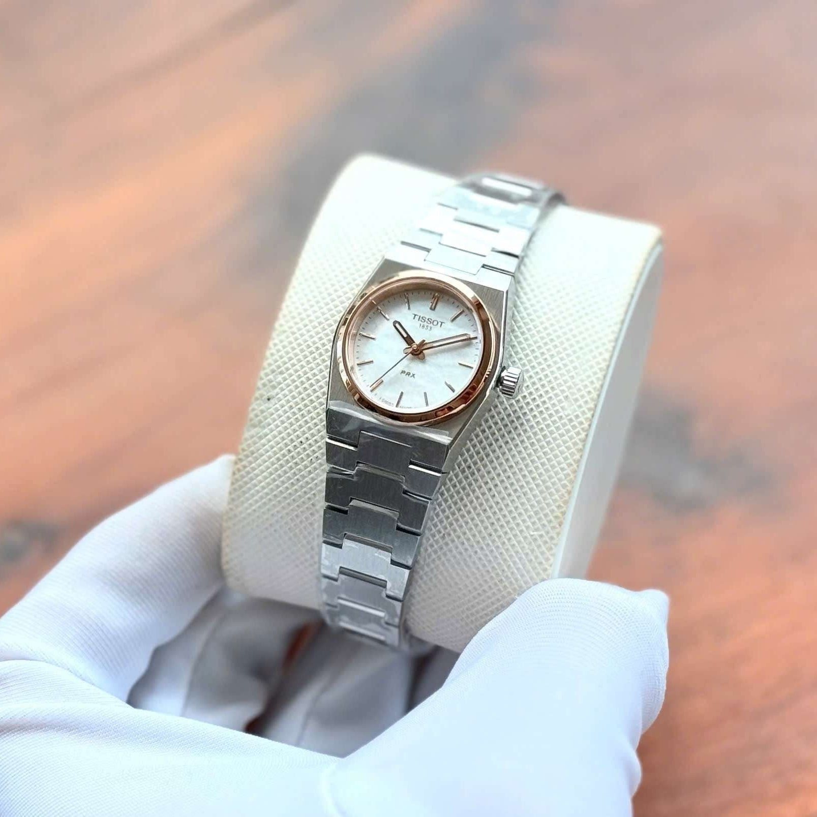 Tissot PRX Mother of Pearl Dial Silver Steel Strap Watch for Women - T137.010.21.111.00