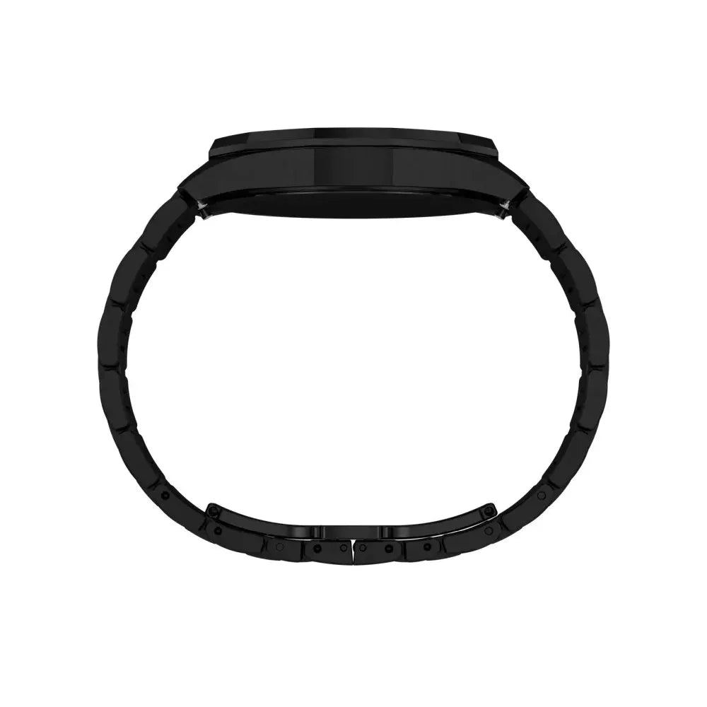 Tissot PRC 100 Solar Quartz Black Dial Black Steel Strap Watch for Men - T151.422.33.051.00