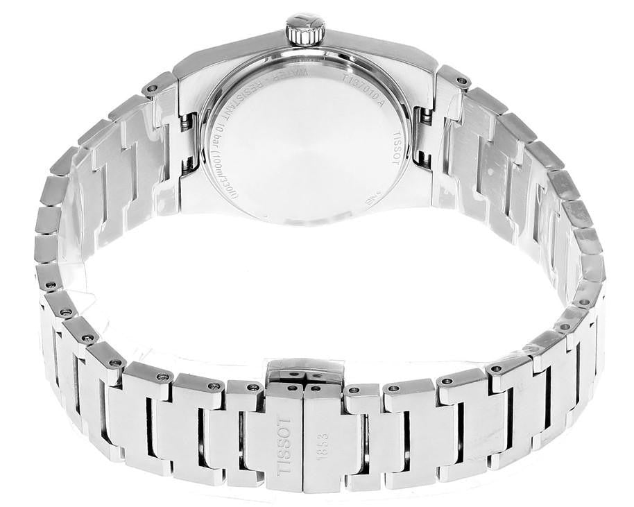 Tissot PRX Quartz Diamonds Black Dial Silver Steel Strap Watch for Women - T137.010.11.056.00