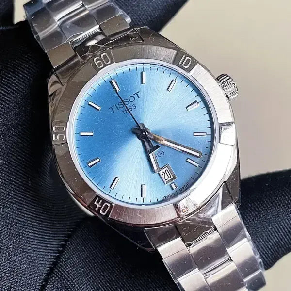 Tissot PR 100 Sport Chic Lady Blue Dial Silver Steel Strap Watch for Women - T101.910.11.351.00