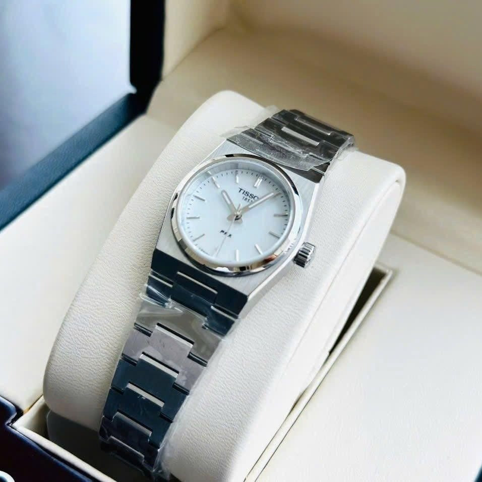Tissot PRX Quartz Mother of Pearl Dial Silver Steel Strap Watch for Women - T137.010.11.111.00
