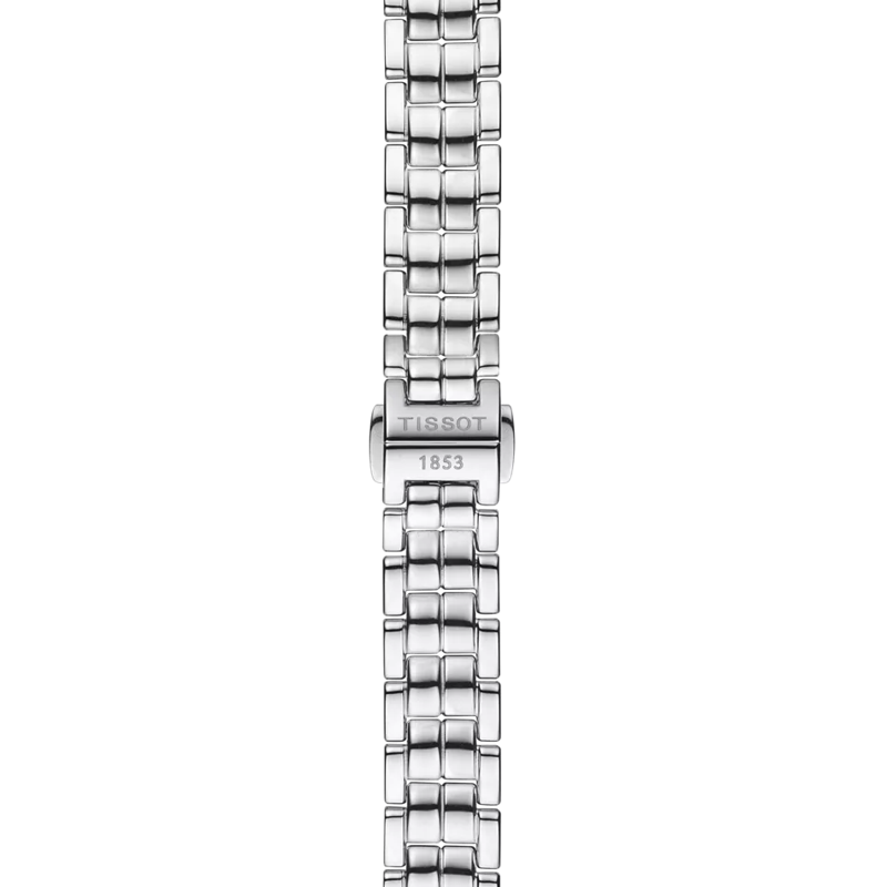 Tissot T-Lady Flamingo Diamonds Mother of Pearl Dial SIlver Steel Strap Watch for Women - T094.210.11.116.02