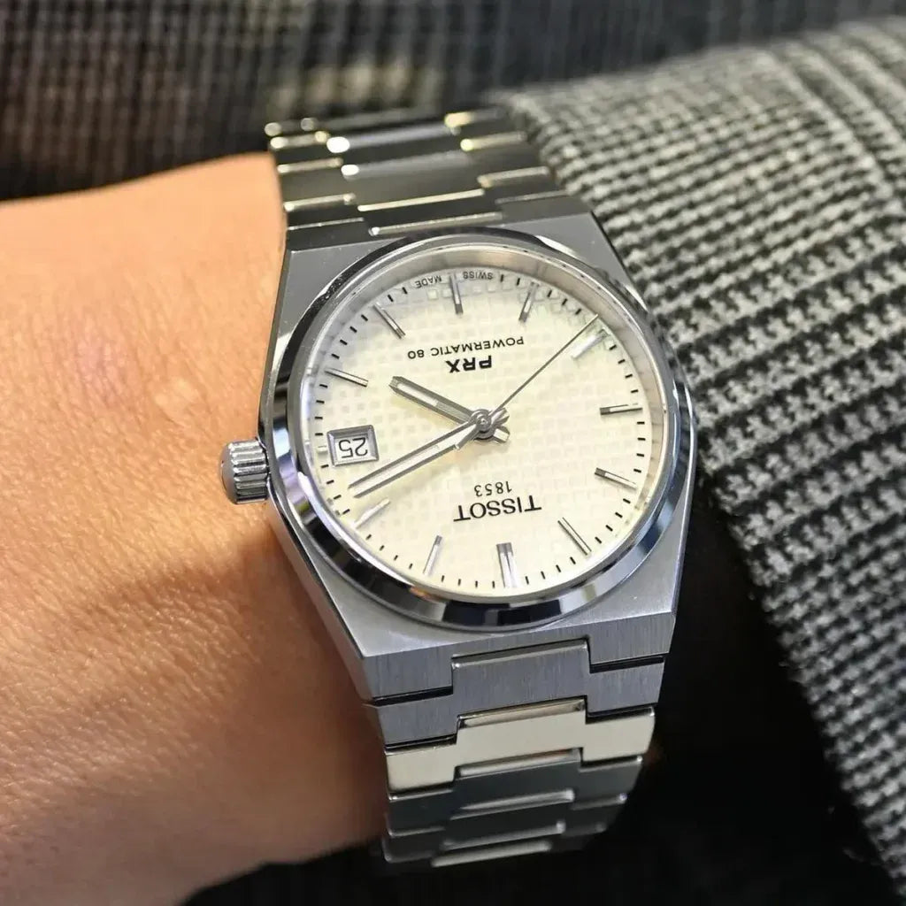 Tissot PRX Quartz Mother of Pearl Dial Silver Steel Strap Watch for Women- T137.210.11.111.00