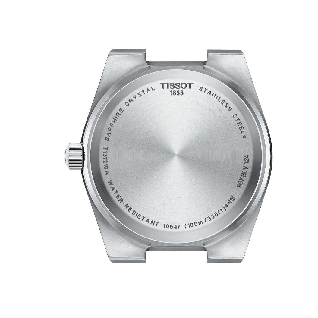 Tissot PRX Quartz Red Dial Silver Steel Strap Watch for Women - T137.210.11.421.00