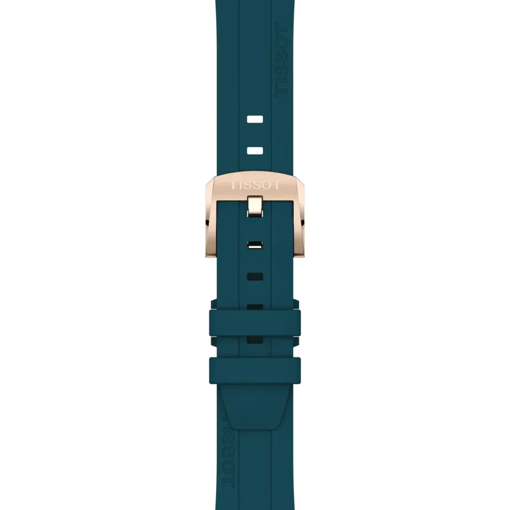 Tissot Seastar 1000 Chronograph Turqouise Dial Turqouise Rubber Strap Watch for Women - T120.217.37.041.00