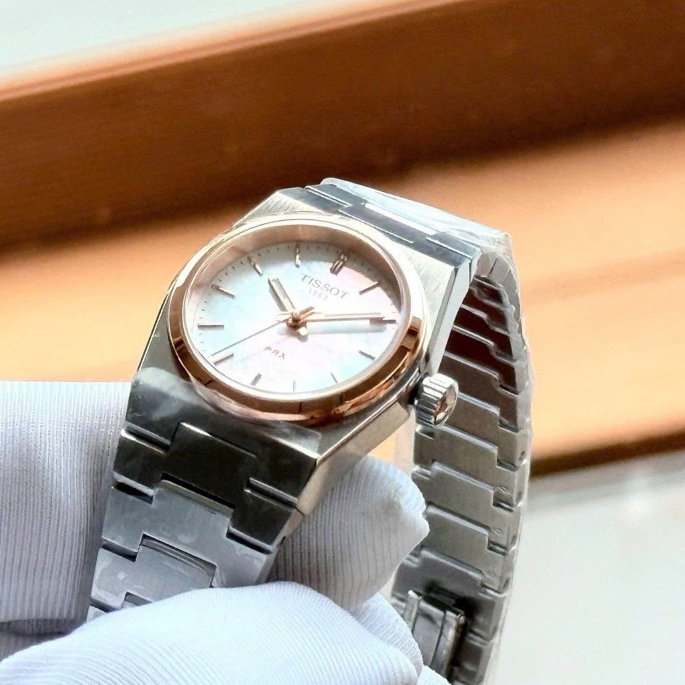 Tissot PRX Mother of Pearl Dial Silver Steel Strap Watch for Women - T137.010.21.111.00