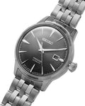 Seiko Presage Cocktail Time Automatic Black Dial Silver Steel Strap Watch for Men - SRPE17J1
