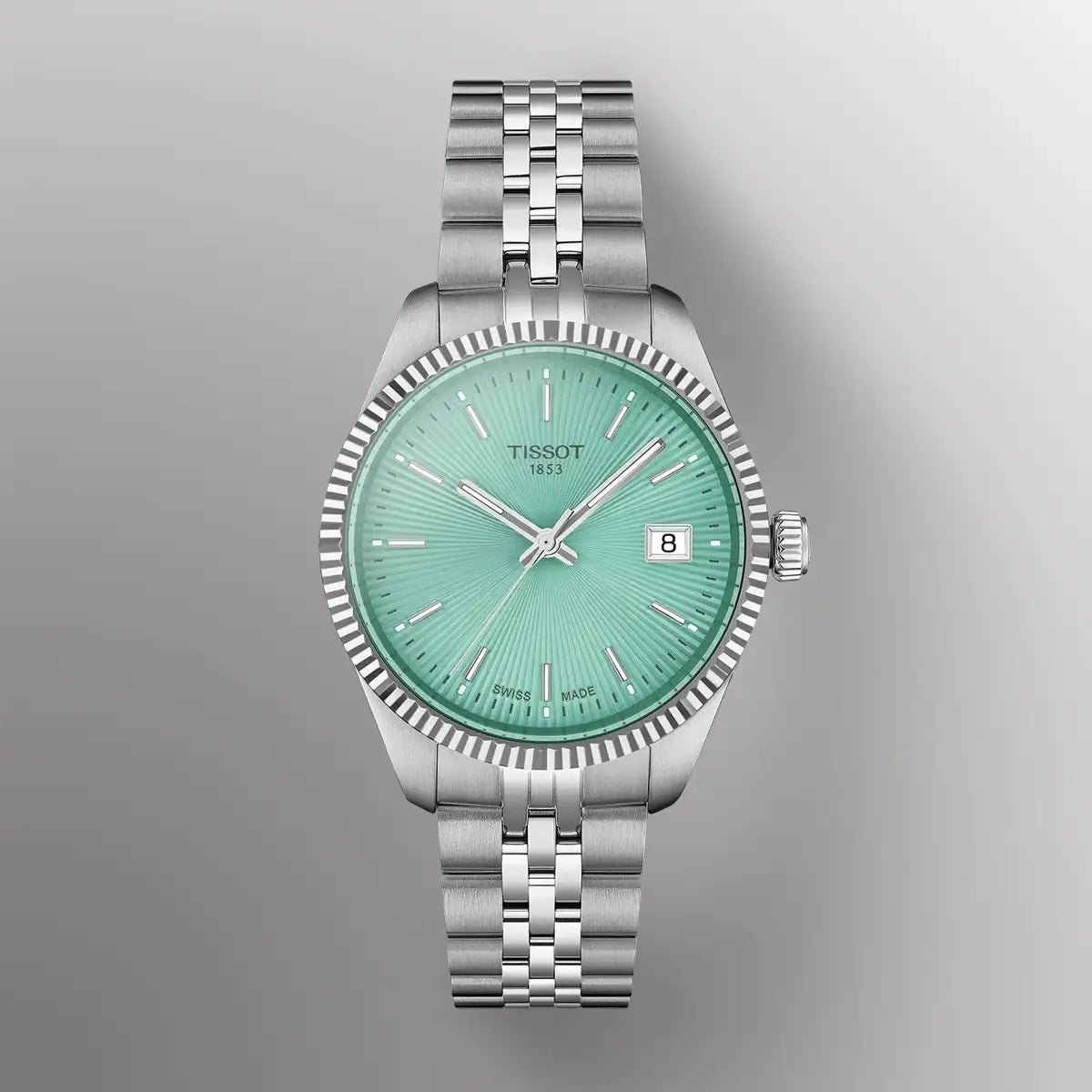Tissot Ballade Quartz Green Dial Silver Steel Strap Watch for Women - T156.210.11.091.00