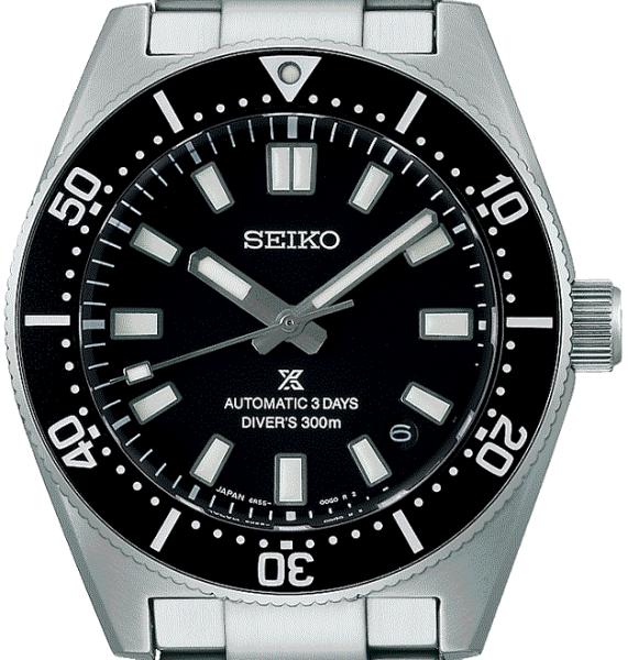 Seiko Prospex 1965 Heritage Divers Automatic Black Dial Silver Steel Strap Watch for Men - SPB453J1