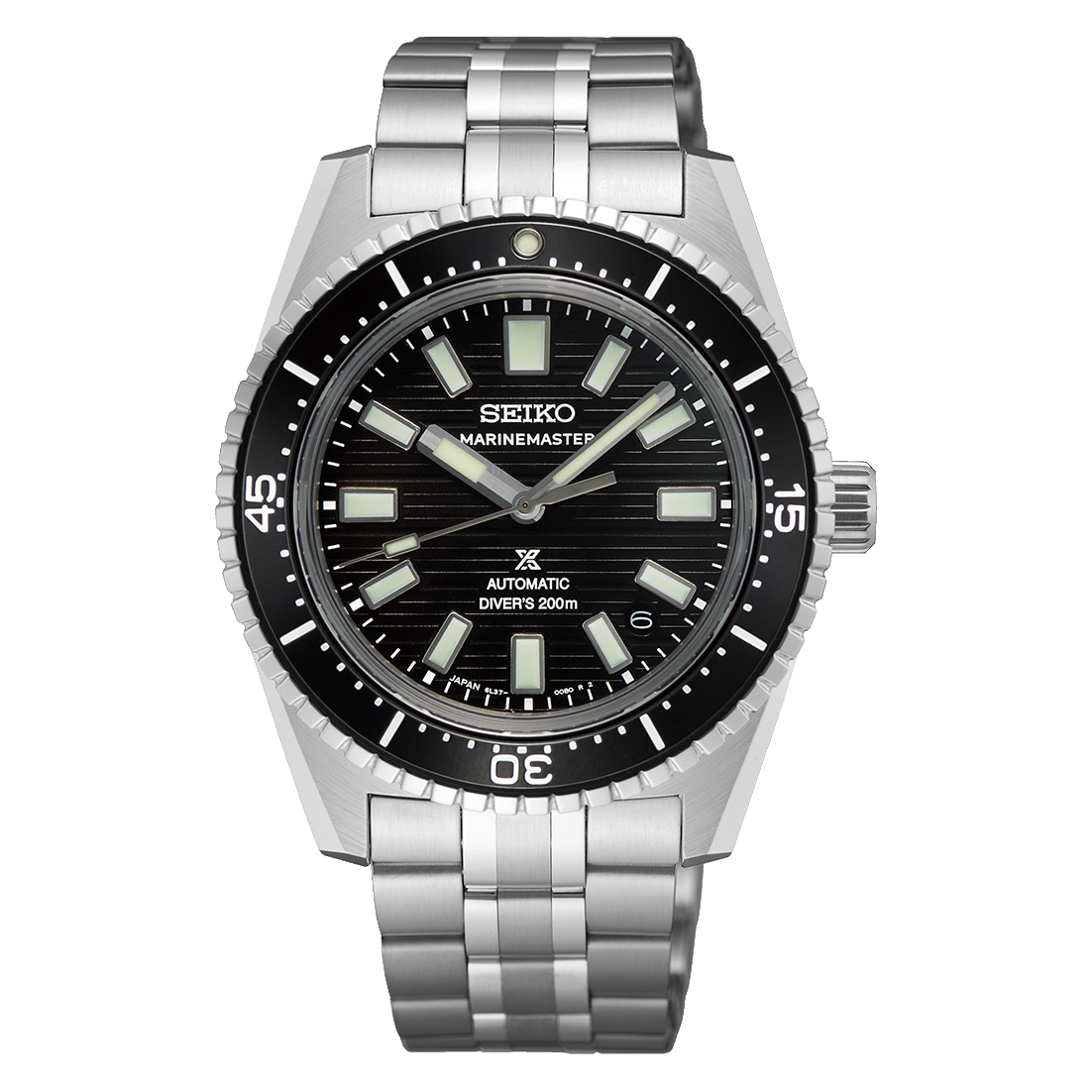 Seiko Prospex 1965 Heritage Divers Automatic Black Dial Silver Steel Strap Watch for Men - SPB453J1