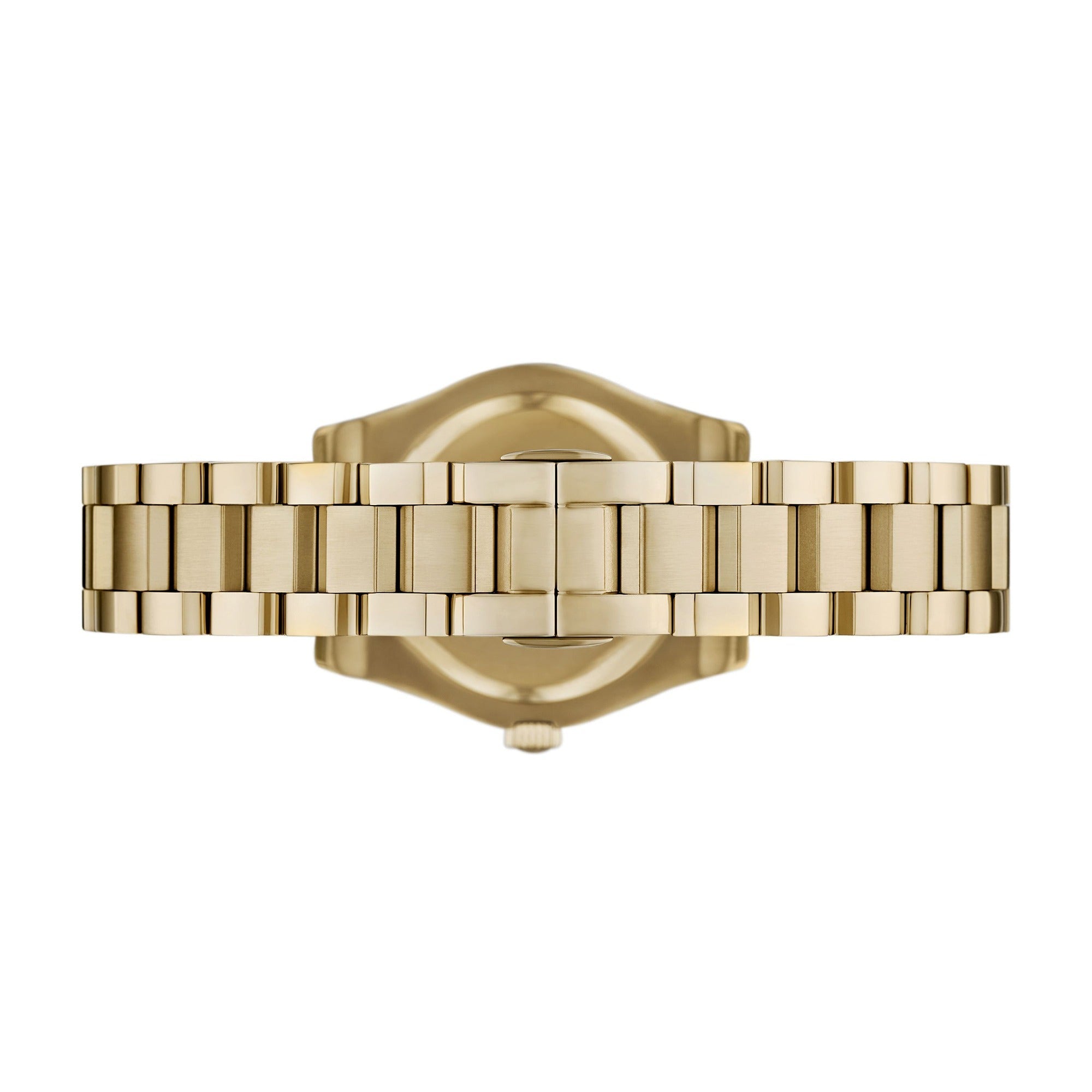 Emporio Armani Federica Mother of Pearl White Dial Gold Steel Strap Watch for Women - AR11657