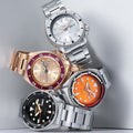 Seiko 5 Sports 55th Anniversary Limited Edition Rose Gold Dial Rose Gold Steel Strap Watch for Men - SRPK08K1