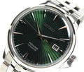 Seiko Presage Cocktail Time Automatic Green Dial Silver Steel Strap Watch for Men - SRPE15J1