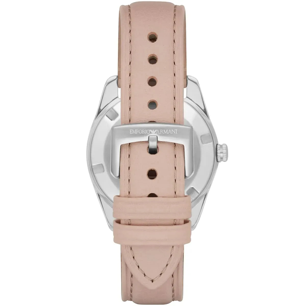 Emporio Armani Tazio Mother of Pearl Dial Pink Leather Strap Watch for Women - AR6133
