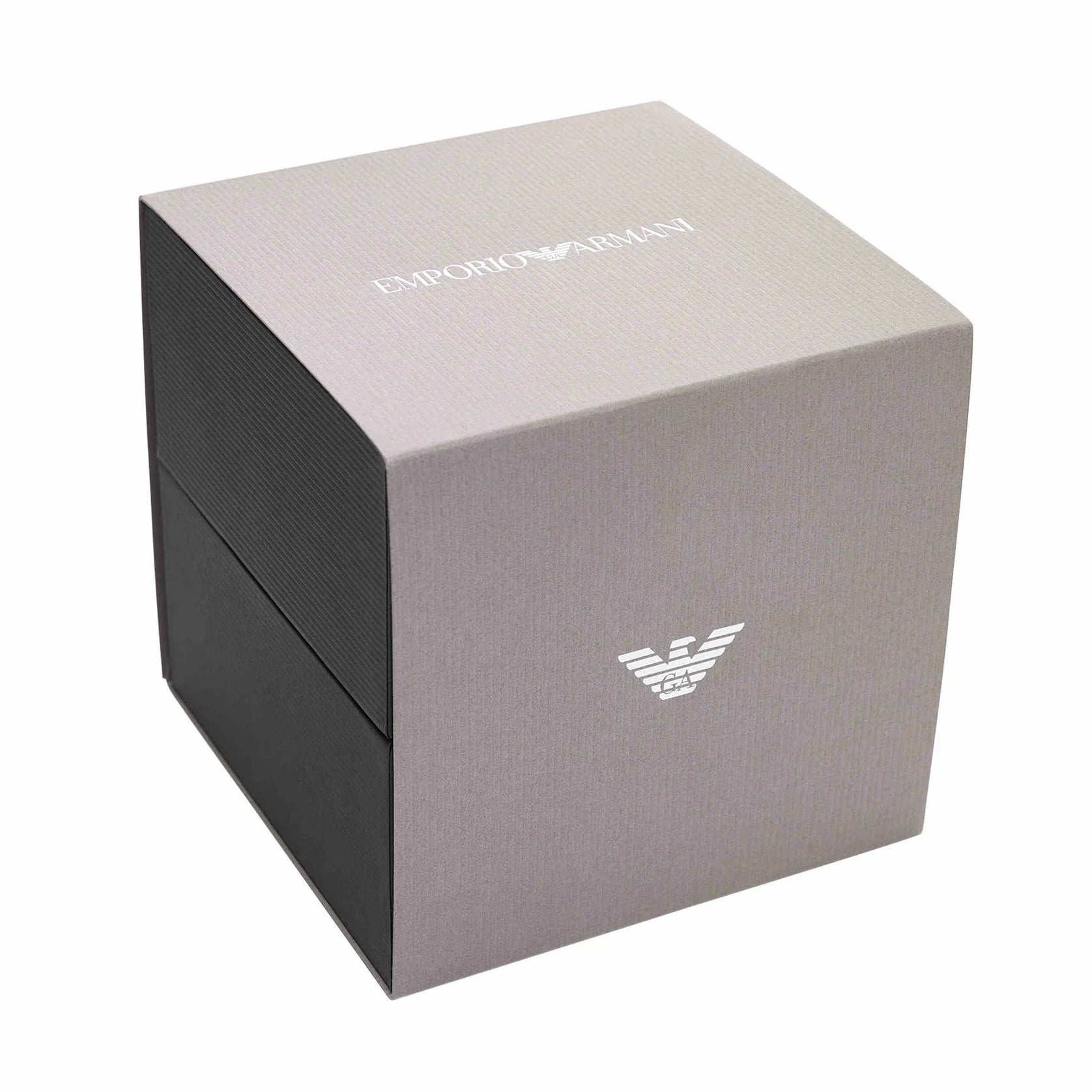 Emporio Armani Sea Explorer Black Dial Two Tone Steel Strap Watch for Men - AR60089