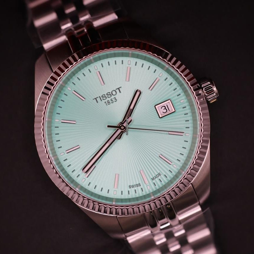 Tissot Ballade Quartz Green Dial Silver Steel Strap Watch for Women - T156.210.11.091.00