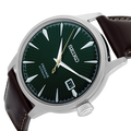 Seiko Presage Cocktail Time Automatic Green Dial Brown Leather Strap Watch for Men - SRPD37J1