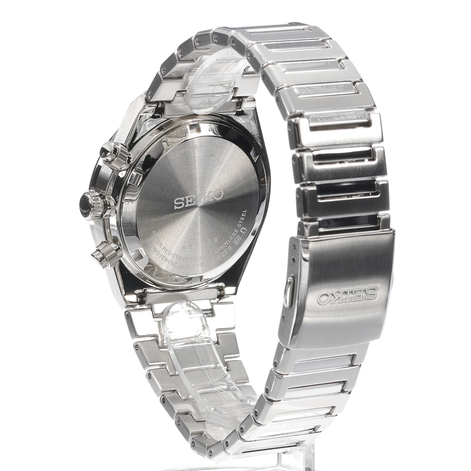 Seiko Conceptual Chronograph Blue Dial Silver Steel Strap Watch for Men- SSB453P1