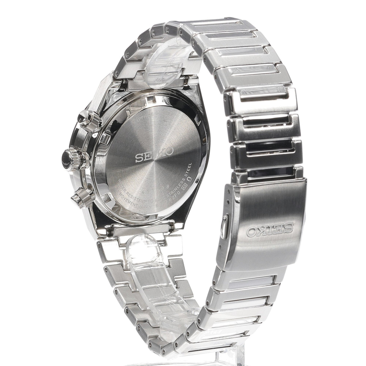 Seiko Conceptual Chronograph Blue Dial Silver Steel Strap Watch for Men- SSB453P1
