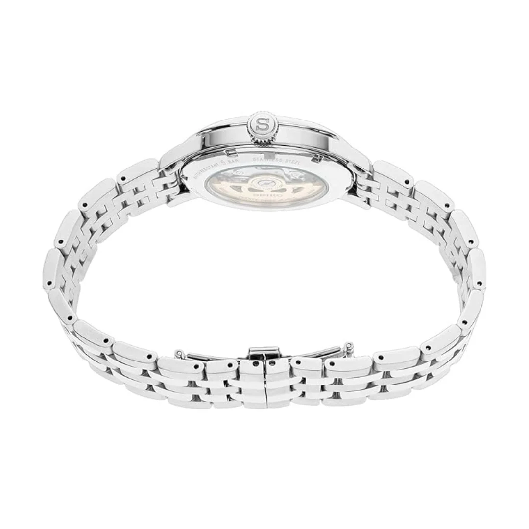 Seiko Presage Cocktail Time Automatic Ice Blue Dial Silver Steel Strap Watch for Men - SRPE19J1