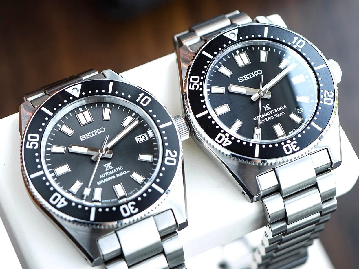 Seiko Prospex 1965 Heritage Divers Automatic Black Dial Silver Steel Strap Watch for Men - SPB453J1