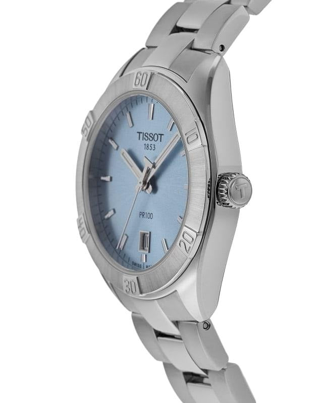 Tissot PR 100 Sport Chic Lady Blue Dial Silver Steel Strap Watch for Women - T101.910.11.351.00