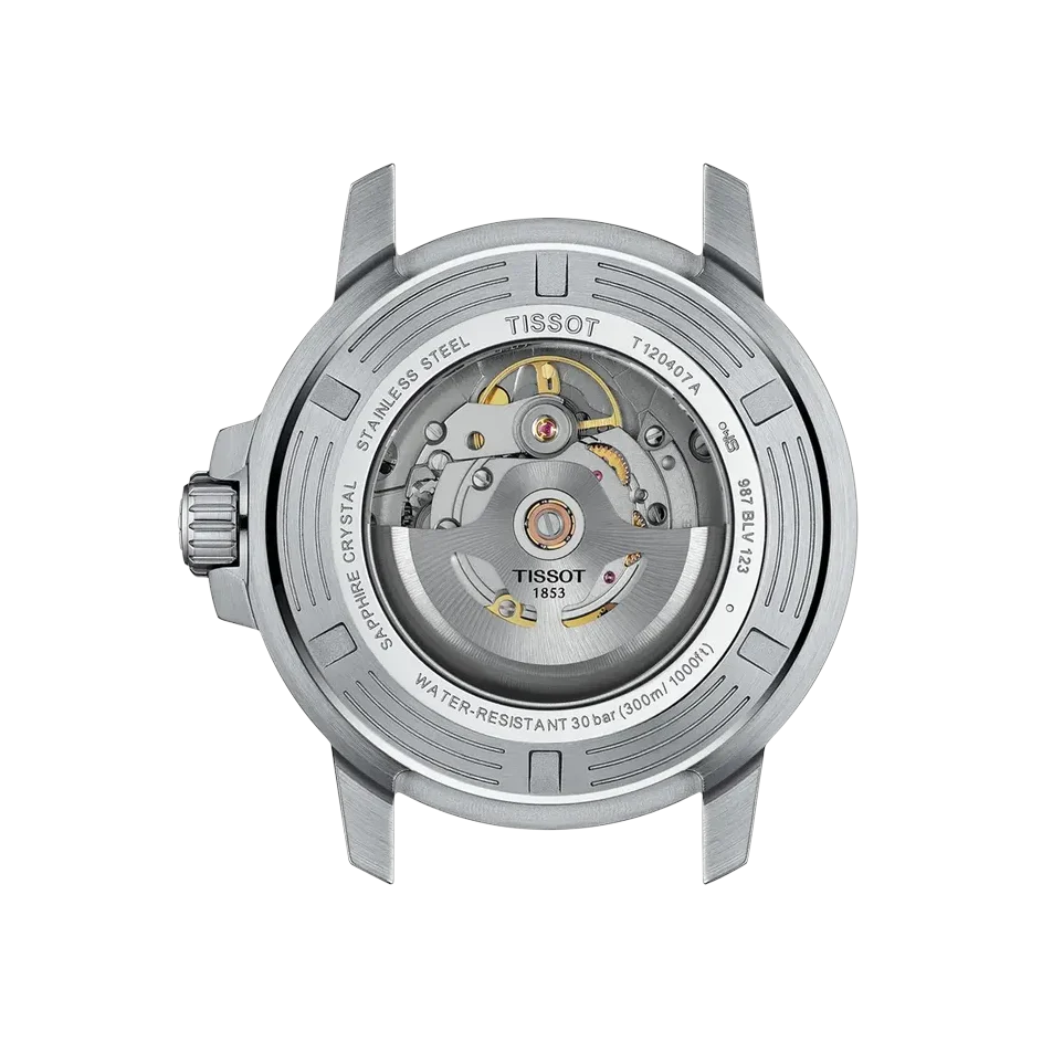 Tissot Seastar 1000 Powermatic 80 Grey Dial Silver Steel Strap Watch for Men - T120.407.11.081.01