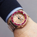 Seiko 5 Sports 55th Anniversary Limited Edition Rose Gold Dial Rose Gold Steel Strap Watch for Men - SRPK08K1
