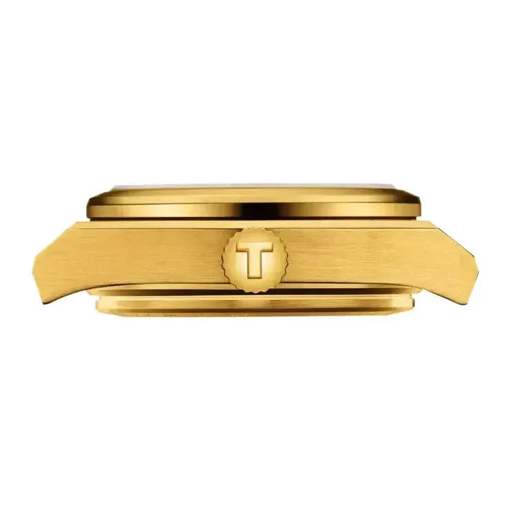 Tissot PRX 25mm Gold DIal Gold Steel Strap Watch for Women - T137.010.33.021.00