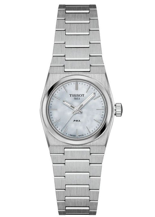 Tissot PRX Quartz Mother of Pearl Dial Silver Steel Strap Watch for Women - T137.010.11.111.00
