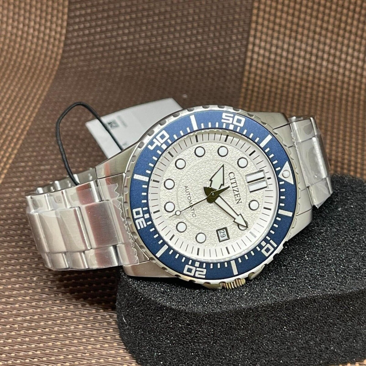 Citizen Mechanical Automatic White Dial Silver Steel Strap Watch for Men - NJ0171-81A