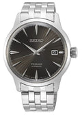 Seiko Presage Cocktail Time Automatic Black Dial Silver Steel Strap Watch for Men - SRPE17J1
