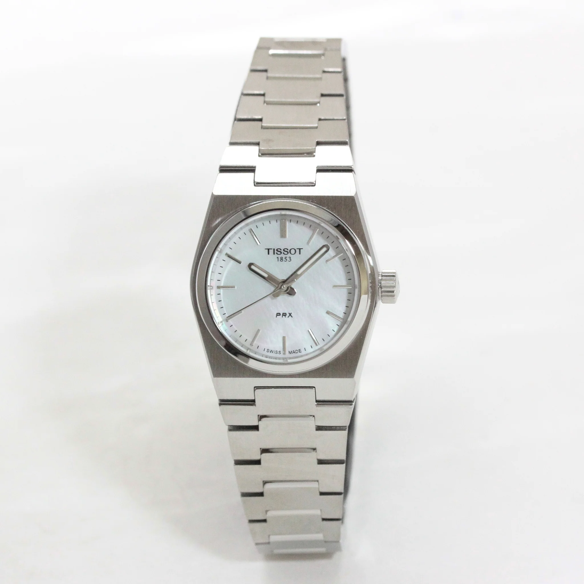 Tissot PRX Quartz Mother of Pearl Dial Silver Steel Strap Watch for Women - T137.010.11.111.00