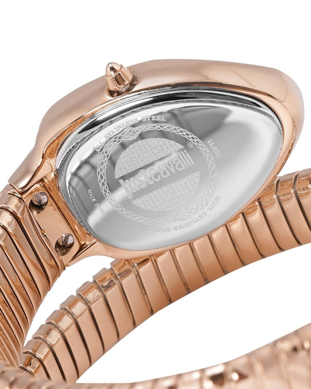 Just Cavalli Taglio White Dial Rose Gold Steel Strap Watch for Women - JC1L225M0055