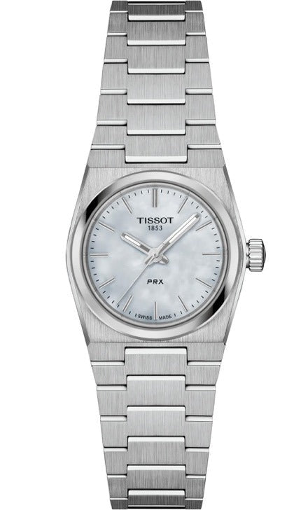 Tissot PRX Quartz Mother of Pearl Dial Silver Steel Strap Watch for Women - T137.010.11.111.00