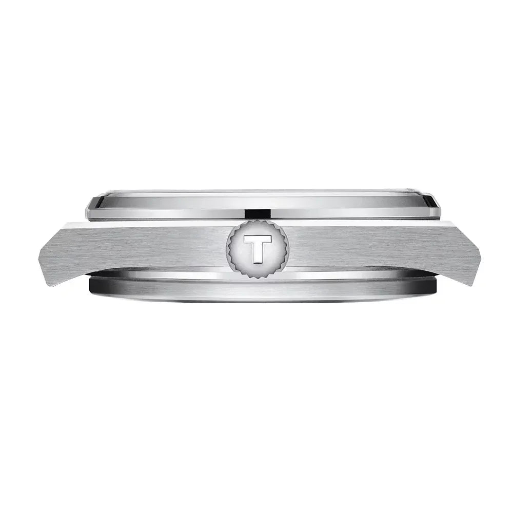 Tissot PRX Quartz Red Dial Silver Steel Strap Watch for Women - T137.210.11.421.00