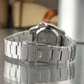 Seiko 5 Sports SKX Street Stonewash Black Dial Silver Steel Strap Watch for Men - SRPL79K1