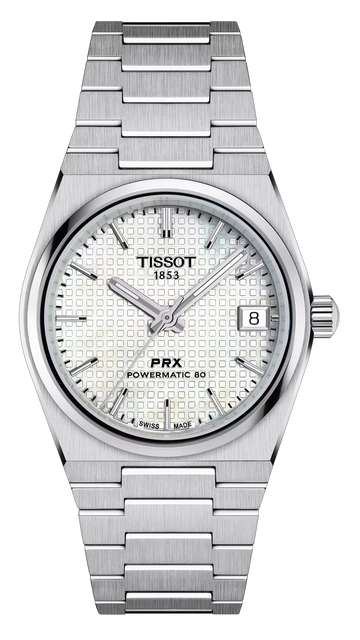 Tissot PRX Quartz Mother of Pearl Dial Silver Steel Strap Watch for Women- T137.210.11.111.00