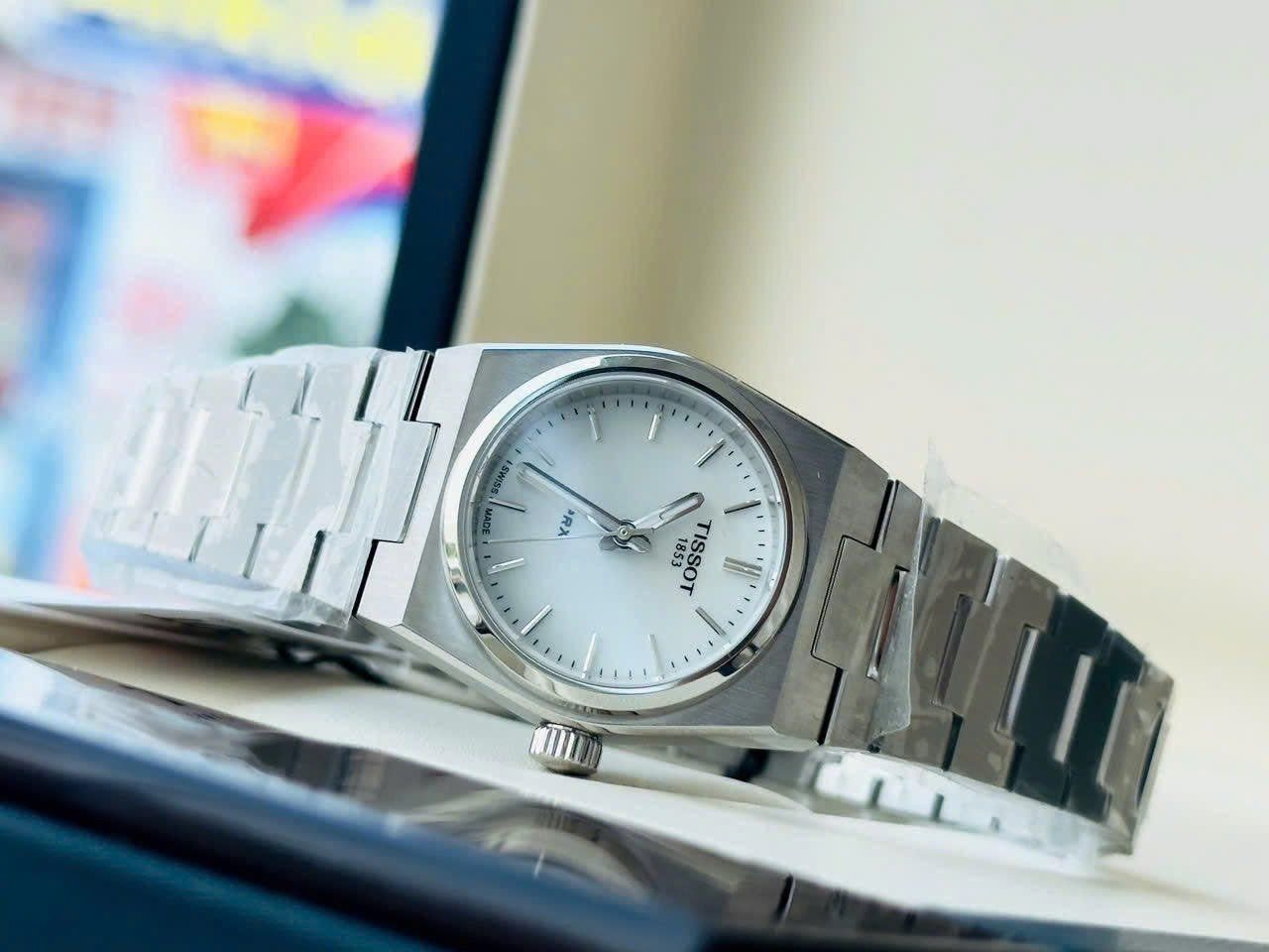 Tissot PRX Quartz Mother of Pearl Dial Silver Steel Strap Watch for Women - T137.010.11.111.00