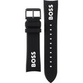 Hugo Boss Strike Chronograph Black Dial Black Rubber Strap Watch for Men - 1514289