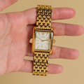 Tory Burch Eleanor White Dial Gold Steel Strap Watch for Women - TBW1060