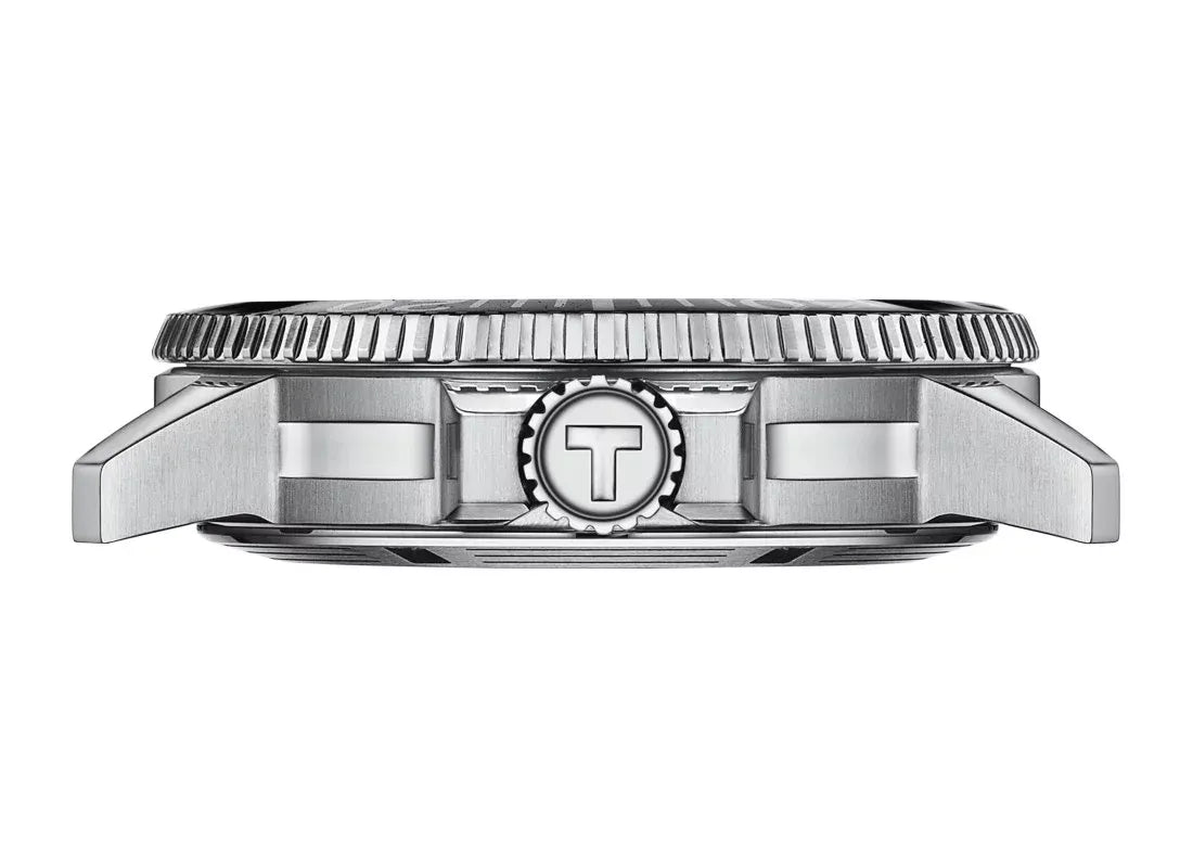 Tissot Seastar 1000 Powermatic 80 Automatic Green Dial Silver Mesh Strap Watch for Men - T120.407.11.091.00