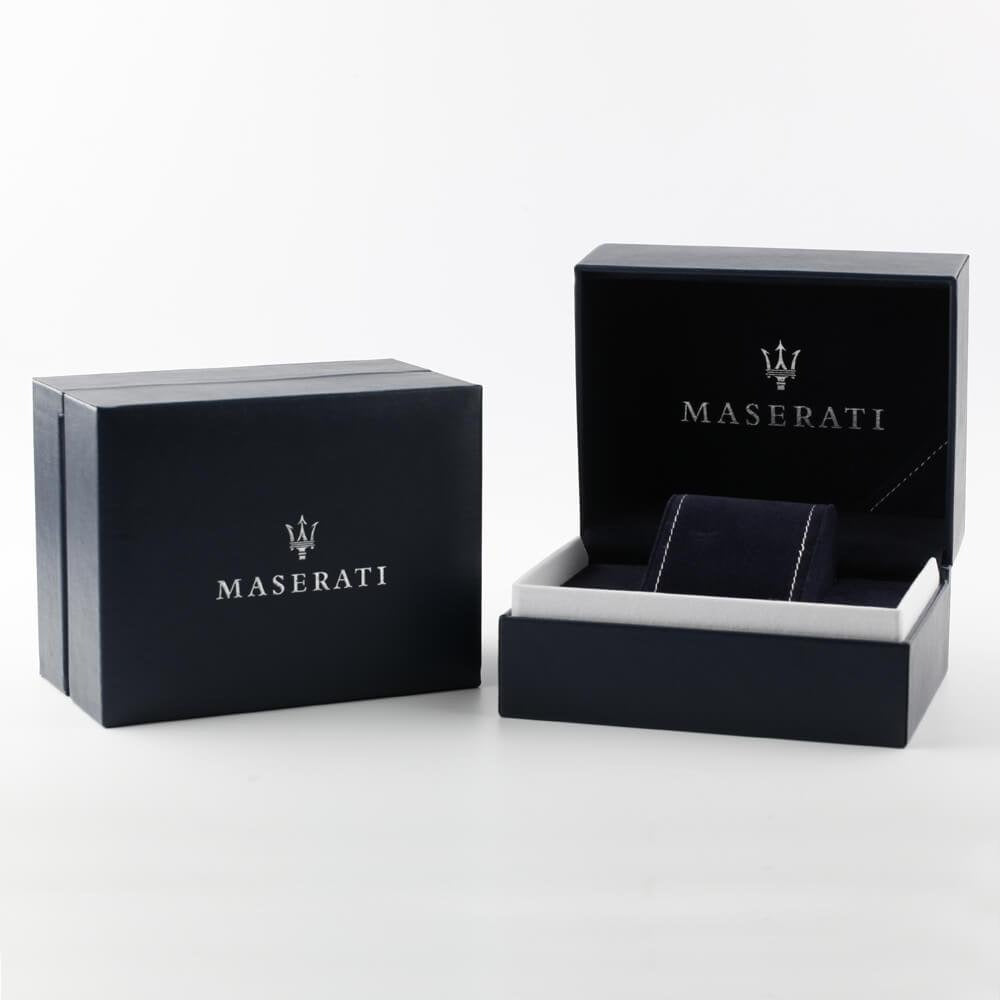 Maserati Successo Chronograph Grey Dial Grey Rubber Strap Watch for Men - R8871621043